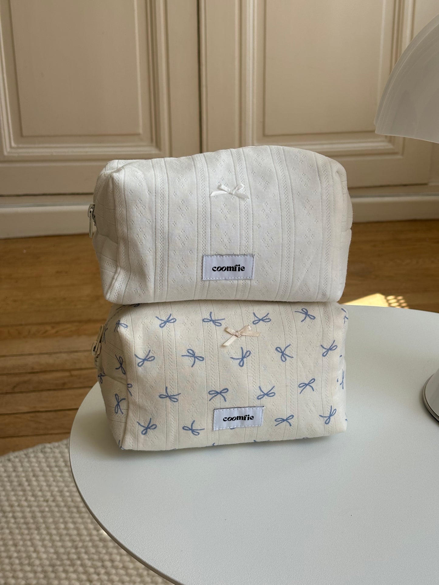 Bow makeup pouch