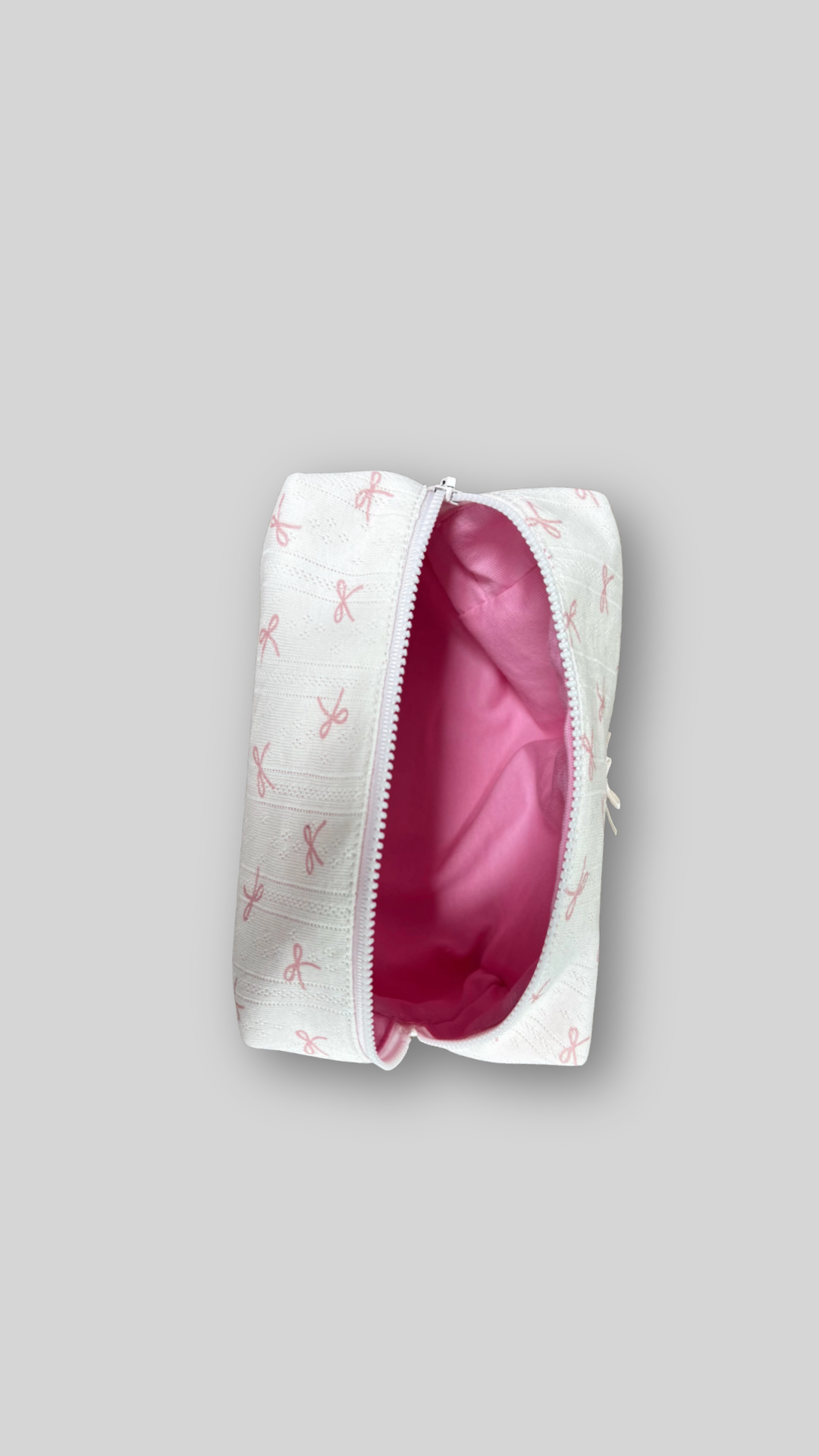 Pink Bow makeup pouch