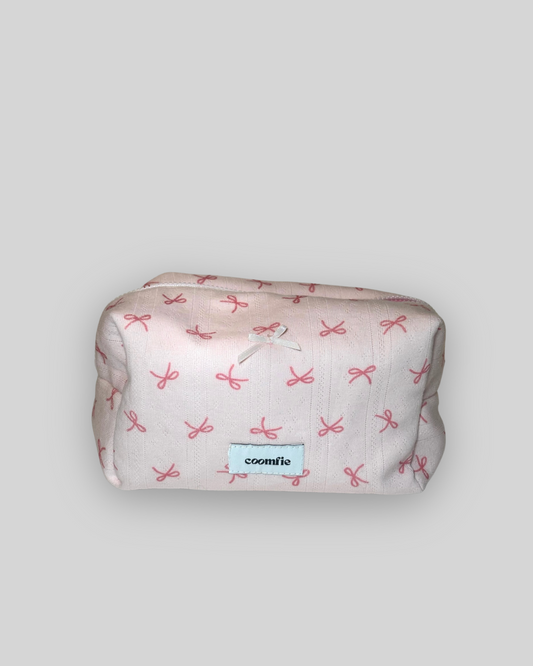 Pink Bow makeup pouch